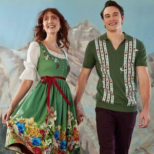 Disney Parks Dress Matterhorn Bobsled Embroidered Floral Dress